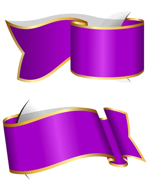 Ruban violet collection — Image vectorielle