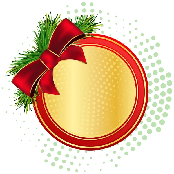 Cadre de Noël en or — Image vectorielle