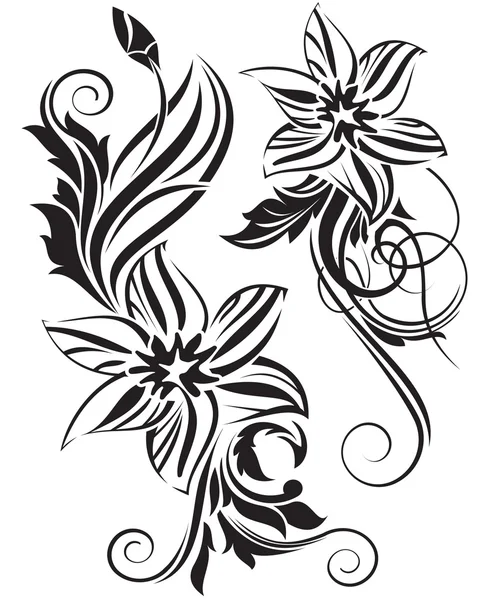 Elemento de diseño floral — Vector de stock