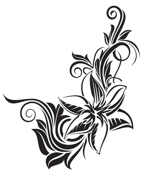 Elemento de diseño floral — Vector de stock