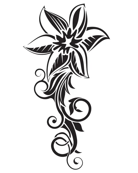 Elemento de diseño floral — Vector de stock