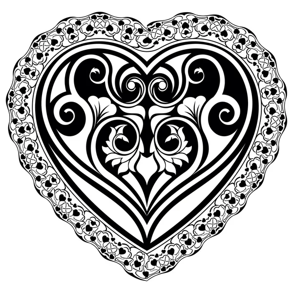 Día de San Valentín tatto corazón — Vector de stock