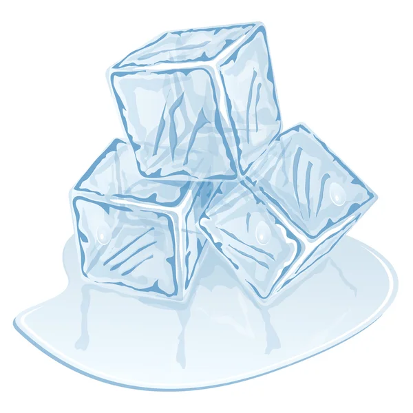 Pila de cubo de hielo — Vector de stock