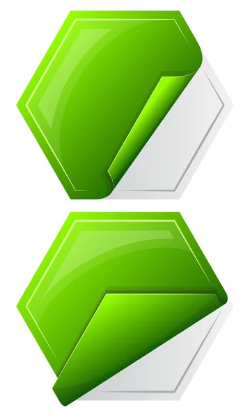 Collection hexagon sticker — Stock Vector