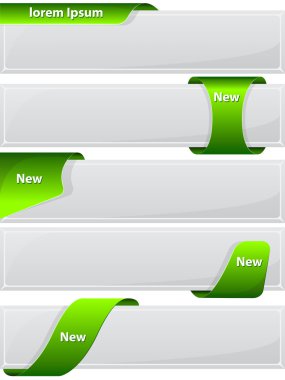 Web düğmesi ile yeşil şerit