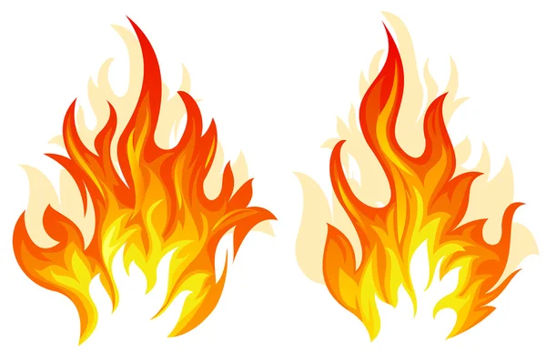 Two vector fire — Stock Vector