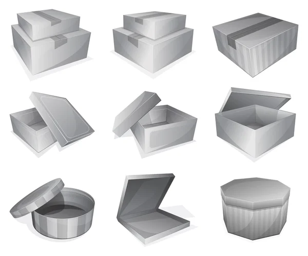 Icône de colis en carton — Image vectorielle