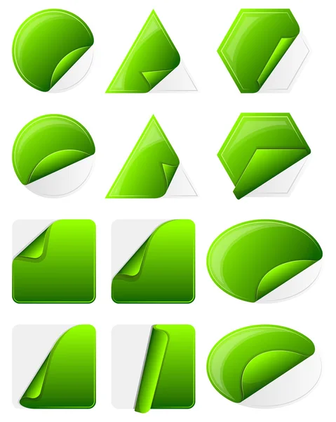 Etiqueta adhesiva verde — Vector de stock