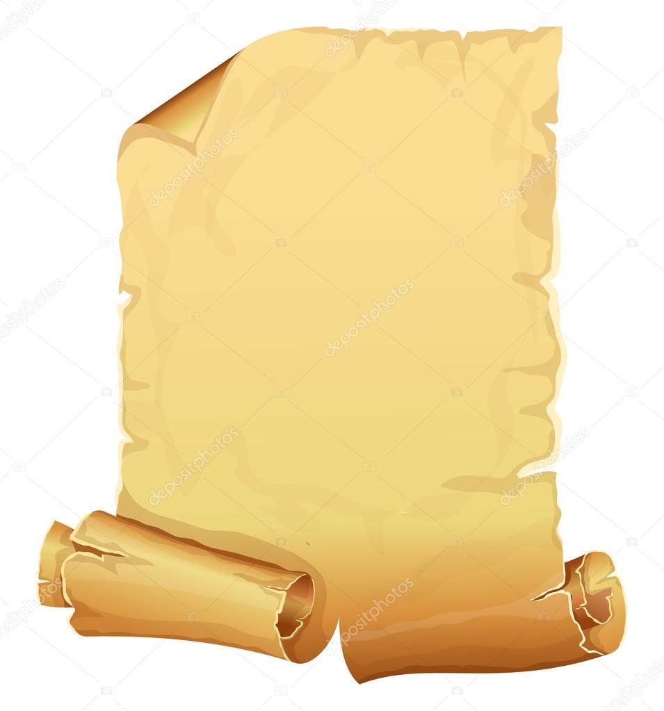 Big golden scroll of parchment