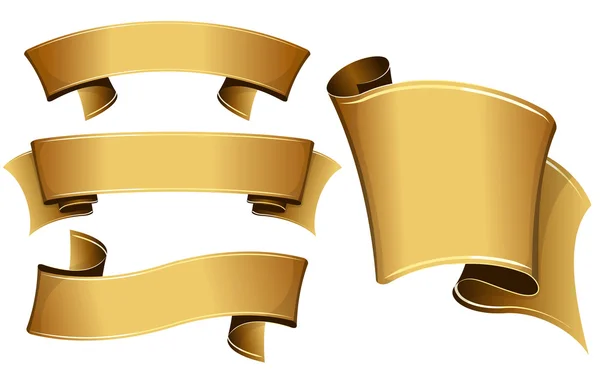 Conjunto de cinta de oro — Vector de stock