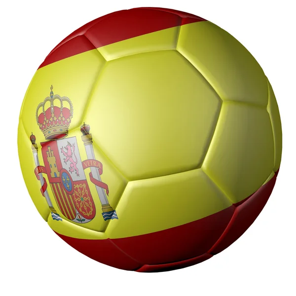 スペイン国旗とサッカー ボール — ストック写真