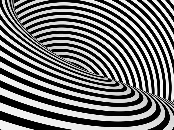  черный и белый тоннель