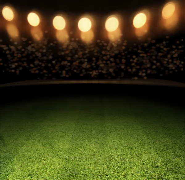 Green soccer field — Stock Photo, Image