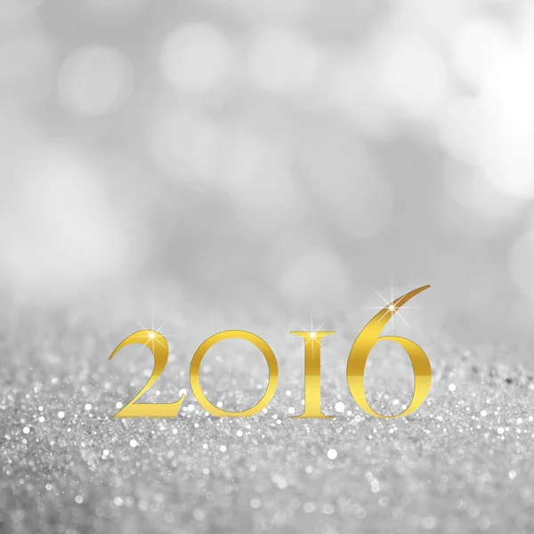 Golden 2016 and bokeh — Stock Photo, Image