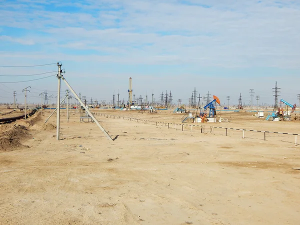 Oil rocking in the field. — Stock Photo, Image