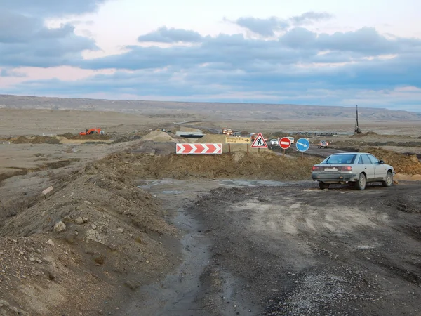 Verlegung einer neuen Straße. — Stockfoto