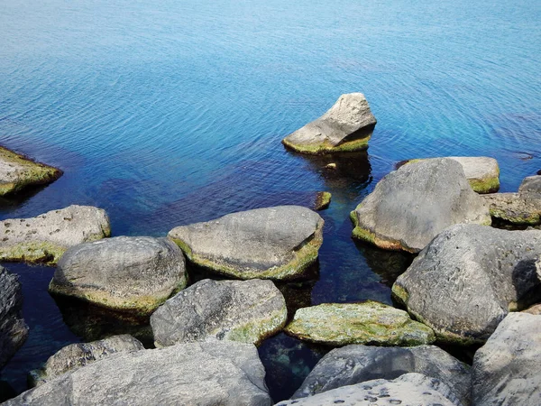 Rocks Shore Caspian Sea Kazakhstan Mangistau Region July 2019 Year — Stock Photo, Image