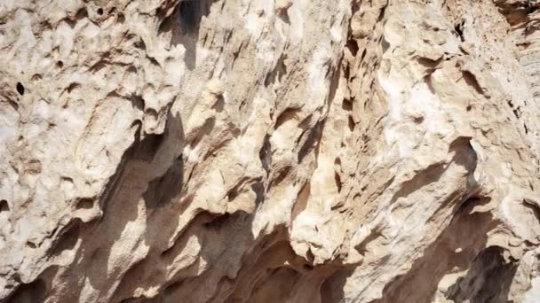 Roccia Sabbiosa Superficiale Riva Rocciosa Del Mar Caspio — Video Stock