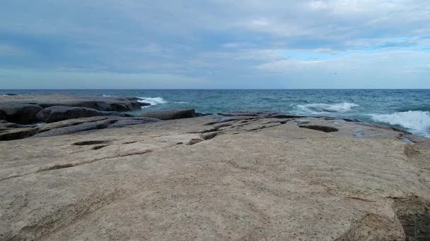 Costa Rocosa Del Mar Caspio Kazajstán Región Mangistau Agosto Año — Vídeos de Stock