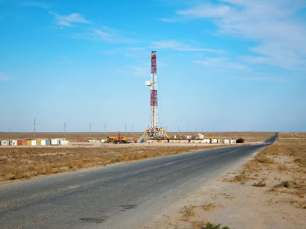 Bohranlage Der Steppe Kasachstan Mangistau September 2019 Jahr — Stockfoto