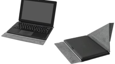 Tablet bilgisayar ve klavye. Beyaz arkaplanda izole.