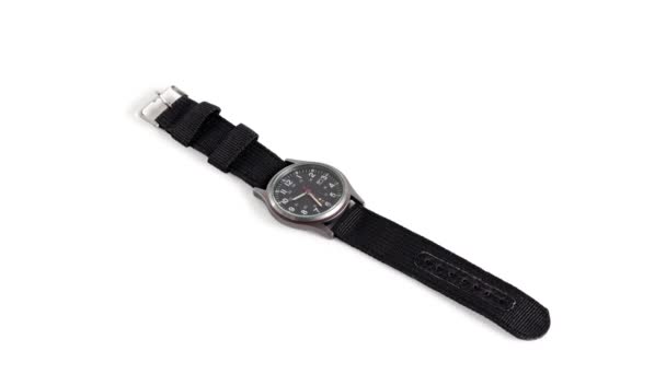 Armbanduhren Für Männer Arrow Isoliert Auf Weißem Hintergrund — Stockvideo