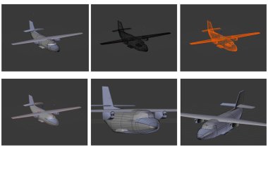 3D model uçak.
