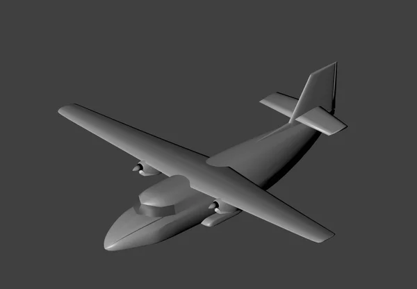 Model samolotu w 3d. — Zdjęcie stockowe