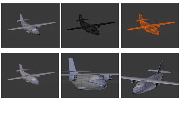 Модель літака в 3D . — стокове фото