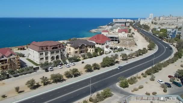 Aktau ciudad en el Mar Caspio — Vídeos de Stock