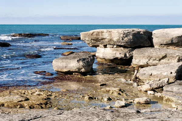 Costa rochosa do Mar Cáspio — Fotografia de Stock
