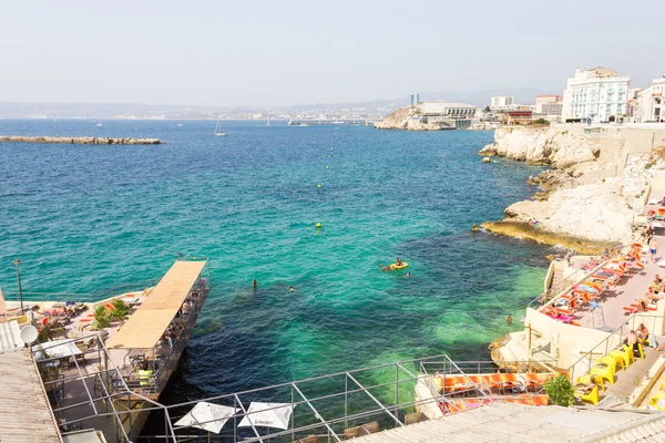 View of the Vallon des Auffes and the port of Marseilles — Stock Photo, Image