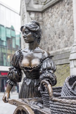 Molly Malone heykel Dublin'de Merkezi