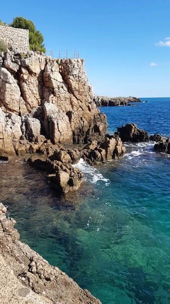 Landskap Cap Antibes Södra Frankrike — Stockfoto