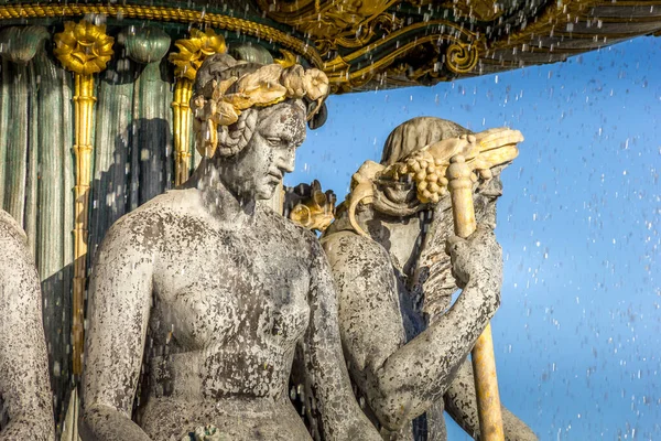 Brunnen Auf Der Place Concorde Paris — Stockfoto