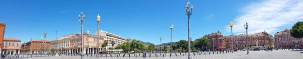 Niza Francia Junio 2020 Turistas Caminando Por Plaza Massena Lugar — Foto de Stock