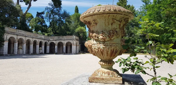 Giardino Nel Castello Nizza Sud Della Francia — Foto Stock