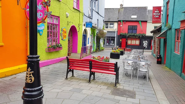 Kinsale Cork Ireland May 2018 Colorful Houses Market Street Newman — стоковое фото