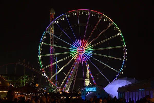 London England Dezember 2016 Riesenrad Auf Dem Weihnachtsmarkt Winter Wonderland — Stockfoto