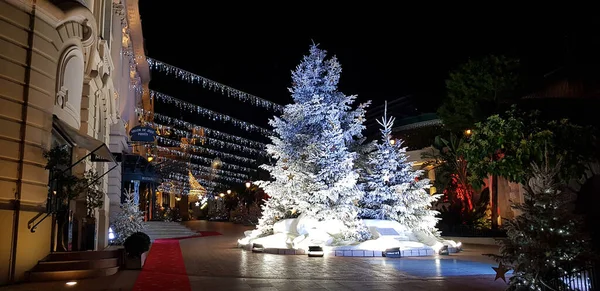 Mônaco Mônaco Dezembro 2018 Vista Praça Cassino Durante Natal Praças — Fotografia de Stock