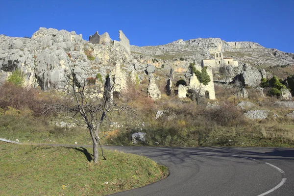 Руины Грелиере Франции — стоковое фото