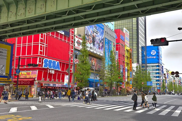 Tokio Japón Abril 2019 Gente Caminando Por Zona Akihabara Lugar —  Fotos de Stock