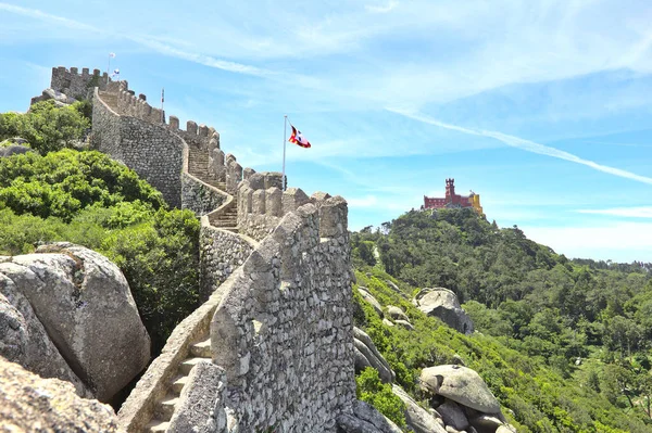 Het Kasteel Van Moren Het Paleis Van Pena Sintra Portugal — Stockfoto