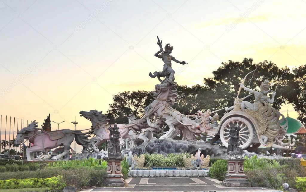 Taman Satrya Gatotkaca statue in Bali, Indonesia