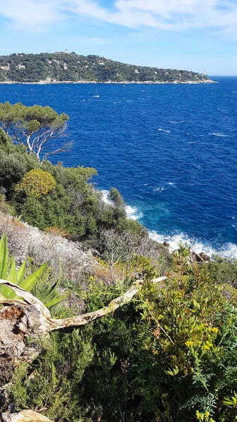 Vedere Villefranche Sur Mer Din Cap Nice Sudul Franței — Fotografie, imagine de stoc