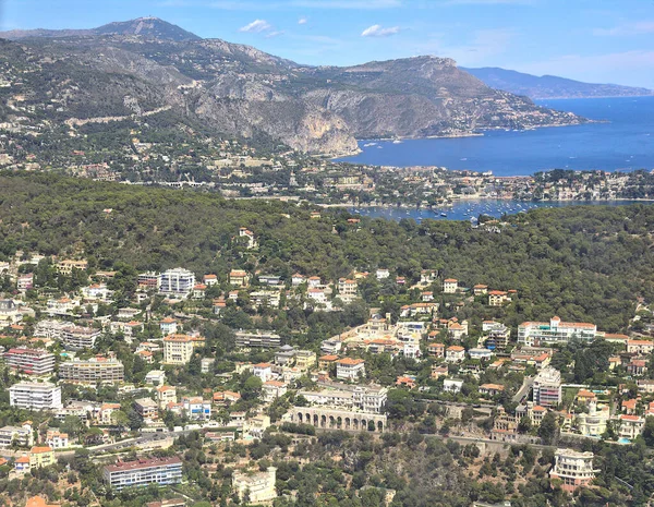 Άποψη Του Villefranche Sur Mer Και Του Saint Jean Cap — Φωτογραφία Αρχείου