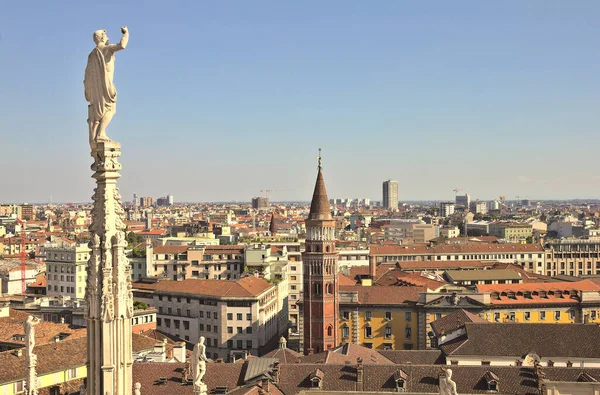 Vista Milán Desde Duomo Italia —  Fotos de Stock