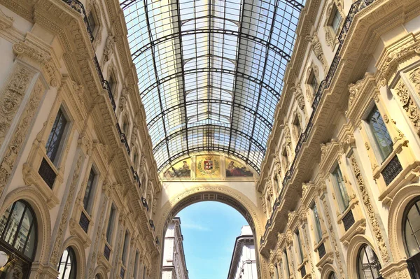 Galerie Vittorio Emanuele Miláně Itálie — Stock fotografie