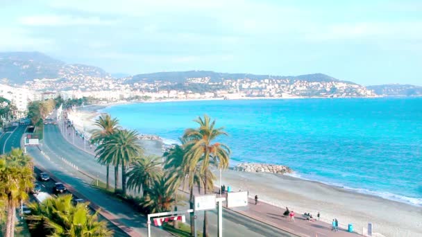 Aerial view of Nice, Cote d'Azur — Stock Video