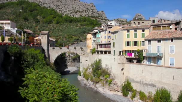 A cidade medieval de Entrevaux, França — Vídeo de Stock